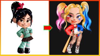 WreckIt Ralph 2: Vanellope Glow Up Into Harley Quinn  Vanellope Transformation Compilation