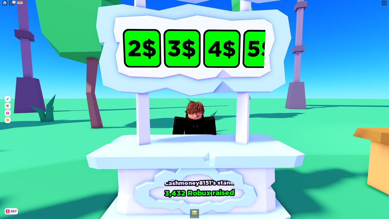 How to make a booth in Roblox PLS DONATE FOR FREE - YouTube