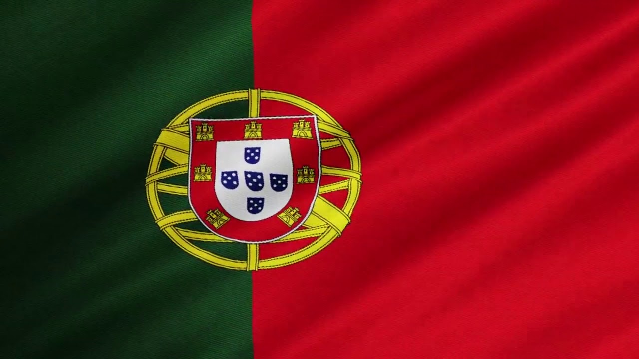 Portugal Flag Hd 1080p Con Himno Nacional Instrumental Flag Waving With National Anthem Mov