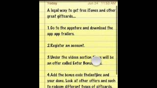 Get free iTunes giftcards and other giftcards with apptrailers
