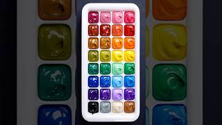 Make 32 Rainbow Colors || Dark→ Light #colormixing #shots #colorzara