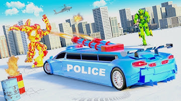 Flying Limo Police Helicopter Car Robot Games 2021 - Gameplay Walkthrough Part 1 (Android, iOS)