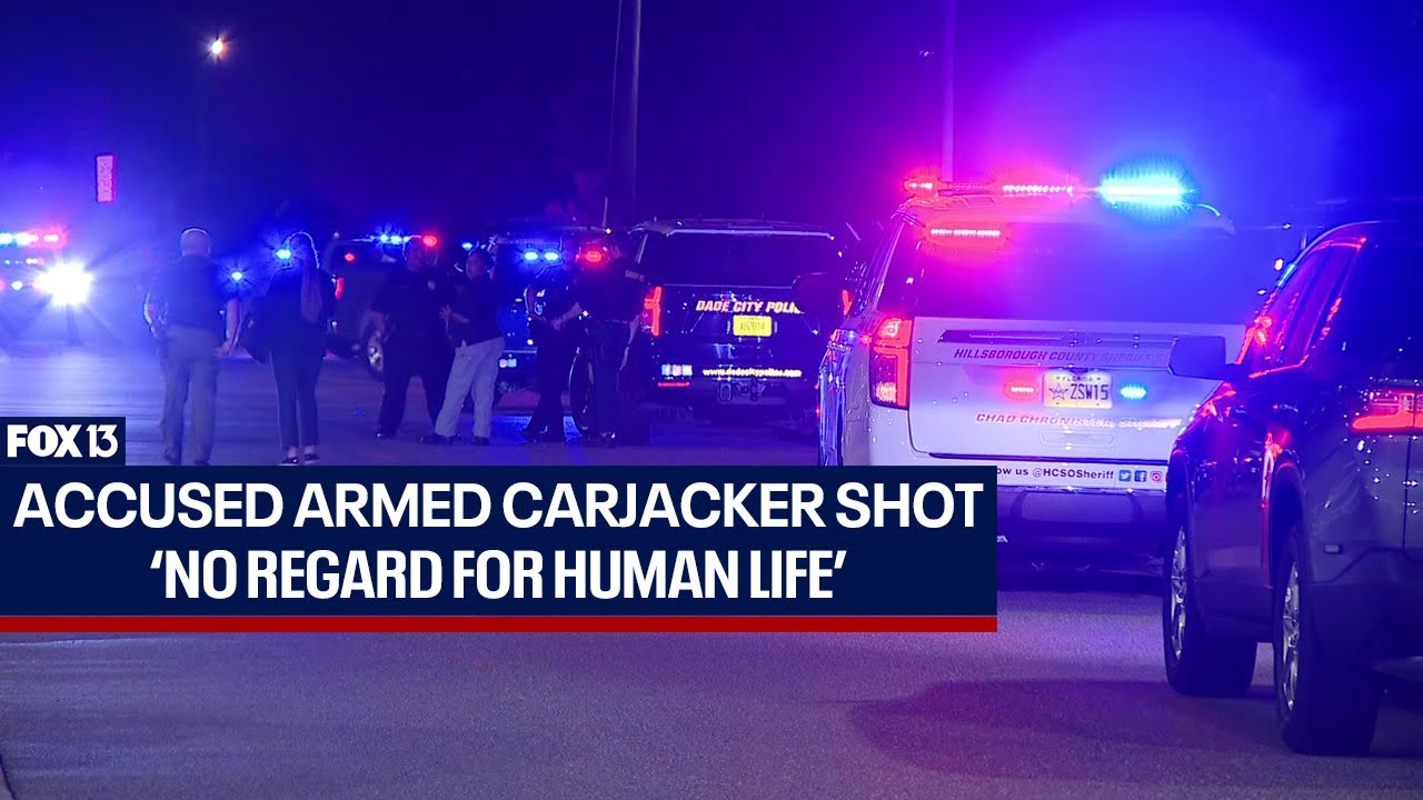 Suspected armed carjacker shot: Full Press Conference - YouTube