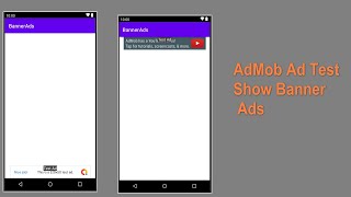 Android Studio | Admob Banner Ads Test In Android Studio | Admob Banner Ads In App