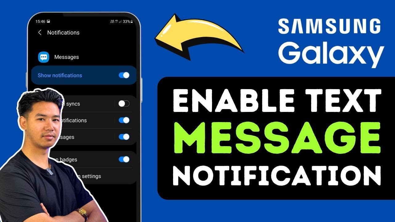 How To Enable Text Message Notifications On Samsung Galaxy S25 / S25 ...