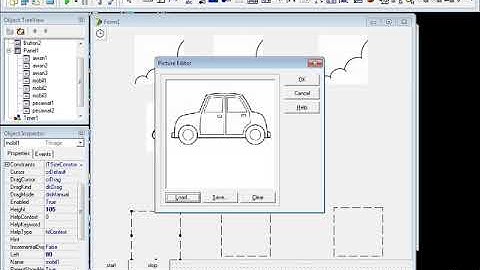animasi bergerak awan,pesawat dan mobil bergerak menggunakan delphi