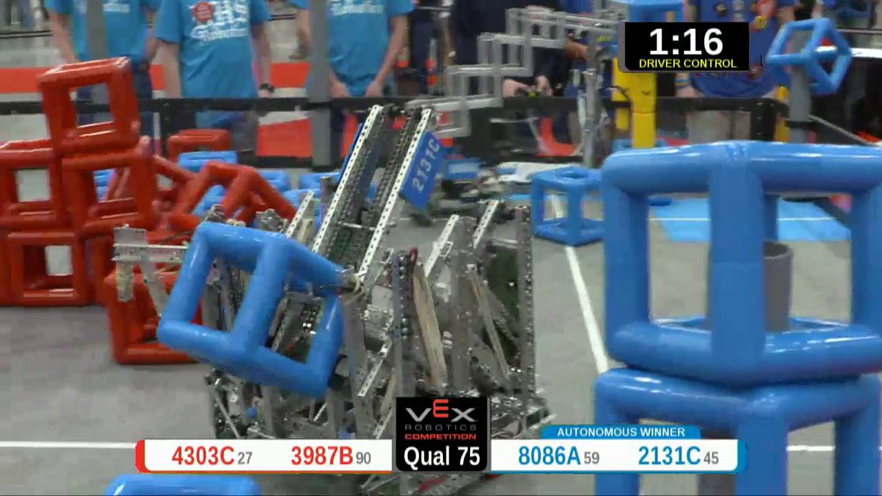 2015 VRC Sci Q75 - 4303C 3987B vs 8086A 2131C - 53 to 74 - VEX Worlds 2015 - Science Division