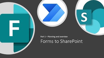 Forms2SharePoint - Part 1 - Planning and overview
