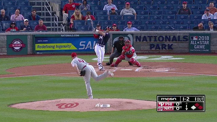 PHI@WSH: Harper hammers three-run blast to center