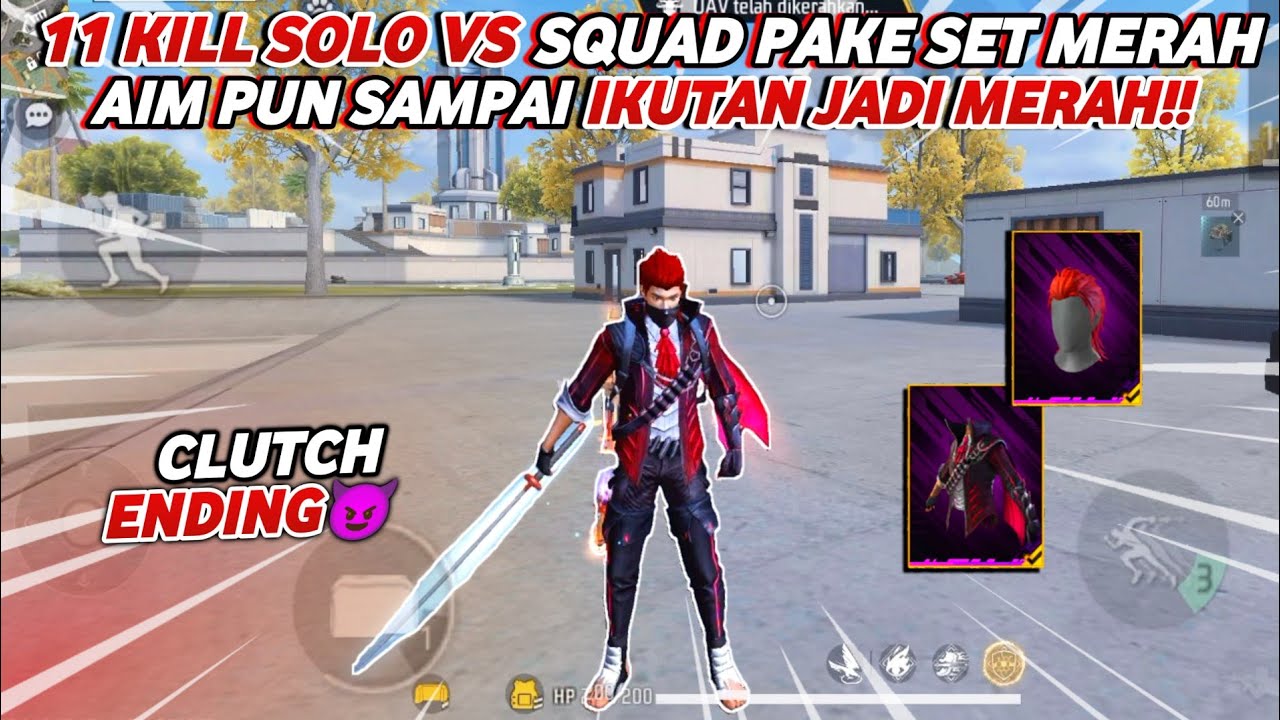 11 KILL SOLO VS SQUAD FULL MERAH!! PAKE SET INI AUTO PANEN HEADSHOT ...