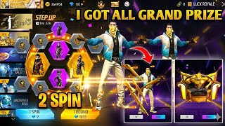I Got Grand Prize in 2 Spins Crazy Luck 😱 |Free Fire New 24K Set-up Ring Event Spin #freefireevent 
