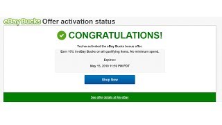 10% eBay Bucks Deal: Ends 5/15 11:59 Pacific