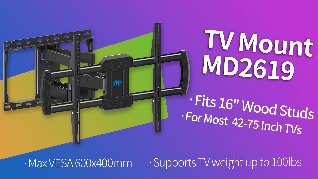 How to Install Mounting Dream Full Motion TV Wall Mount MD2619 YouTube