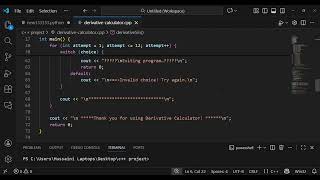 c++ derivative calculator