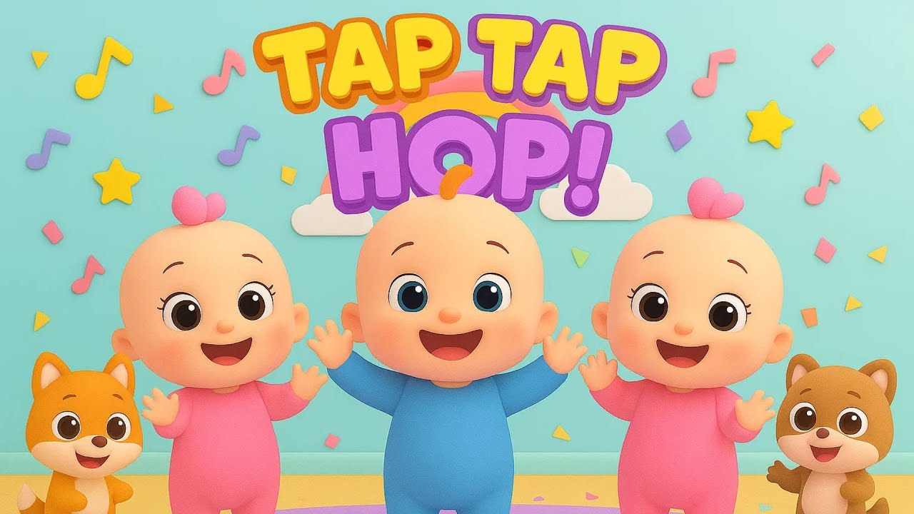 Tap Tap Hop Song for Kids | Baby Dance Song | Cute 3D Animation