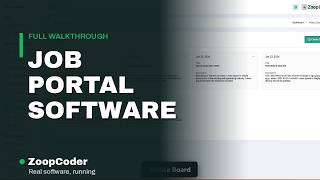 Job Portal Software Demo — Application Tracking, Job Posting and More | ZoopCoder screenshot 1