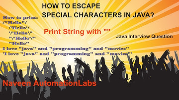 HOW TO ESCAPE SPECIAL CHARACTERS IN JAVA? || PRINT STRINGS WITH DOUBLE QUOTES