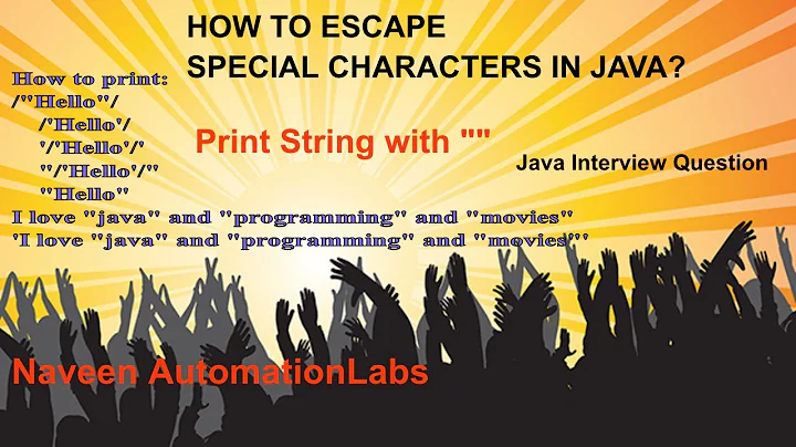 HOW TO ESCAPE SPECIAL CHARACTERS IN JAVA? || PRINT STRINGS WITH DOUBLE QUOTES