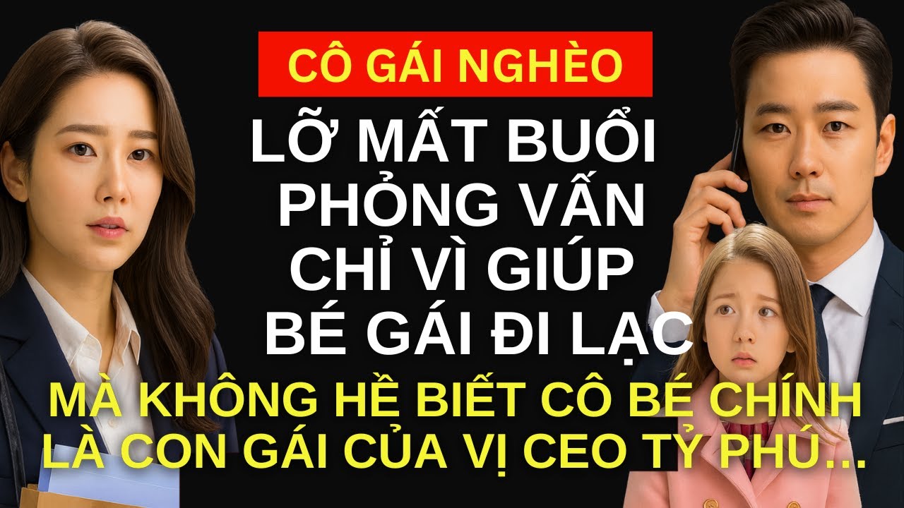 Cô Gái Nghèo Lỡ Mất Buổi PHỎNG VẤN Vì Giúp Một Bé Gái ĐI LẠC - Mà Không Biết Cô Bé Là Con Gái Vị CEO