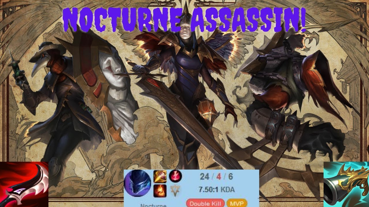 Nocturne Jungle Assassin Plat Season 11: 24/4/6 (Gameplay No Commentary)