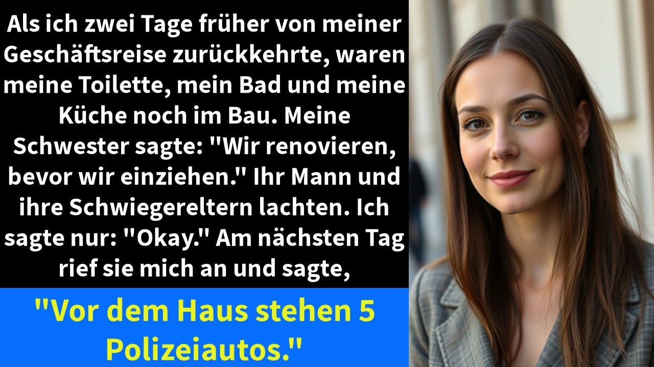 Als ich zwei Tage früher von meiner Geschäftsreise zurückkam, waren meine Toilette,