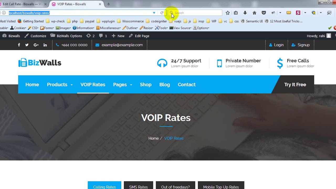 How to edit/update VOIP Pricing Rates Calculator WordPress Plugin Data