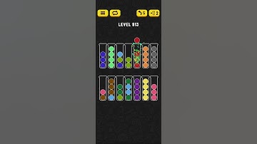 Ball Sort - Color Puzzle Game - Level 913 - Walkthrough SOLVED by RobotPlayer AI!!!