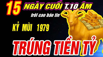 Trời định Tuổi KỶ MÙI 1979 đúng 15 ngày cuối Tháng 10 âm 2025 THẦN TÀI BÁO MỘNG TRÚNG SỐ CỰC GIÀU