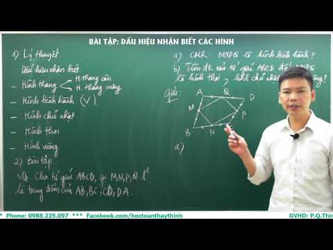 Video Toán 8 - Ôn Tập: Dấu hiệu nhận biết các hình - YouTube