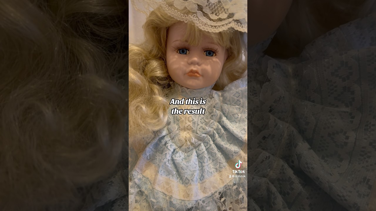 Cleaning a porcelain doll 😎
