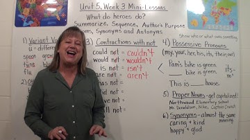 Wonders Unit 5, Week 3 Mini-Lessons