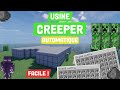 Comment construire lusine ferme automatique  creeper la plus facile sur minecraft  que java