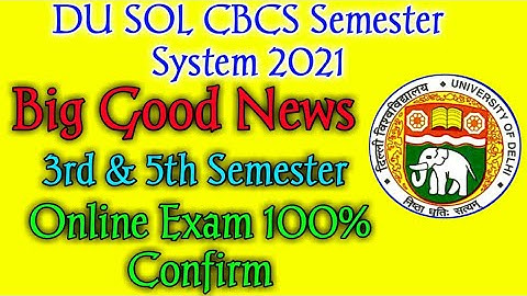 DU SOL 3rd & 5th Semester OBE Exam 2021! DU Online OBE Exam Confirm 2021! Topperstudy