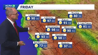 NorCal forecast: Hot Friday, Much cooler into next week