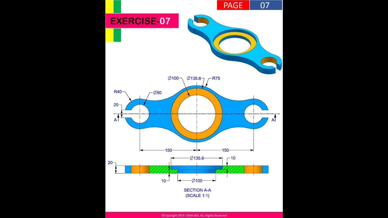 Tugas Video SOLIDWORK EXERSICE-7 - YouTube