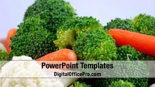 Nutritious Vegetables PowerPoint Template Backgrounds - DigitalOfficePro #03490W