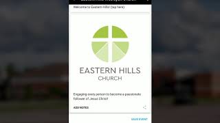 Eastern Hills Sermon Notes on YouVersion