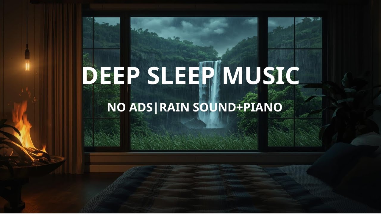 Sleep in 3 Minutes ☔  Piano & Rain Sounds | NO ADS | Deep Relax