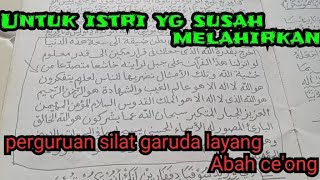 UNTUK ISTRI YG SUSAH MELAHIRKAN@perguruansilatgarudalayang9745
