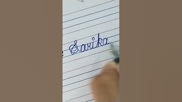 Writing a beautiful name Sarika in stylish and cursive