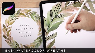 Watercolor Wreaths in Procreate // Rotational Symmetry Tutorial // Watercolor for Procreate