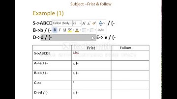Compiler Design Tutorial : First and Follow (part-1)