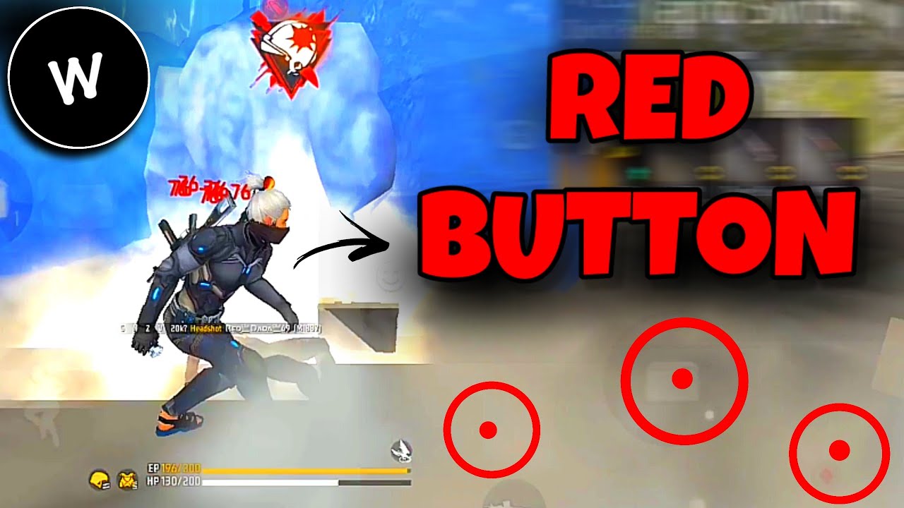 WHITE FF RED BUTTON !! 😱 AUTO HEADSHOT FREE FIRE !! 🔥 - YouTube