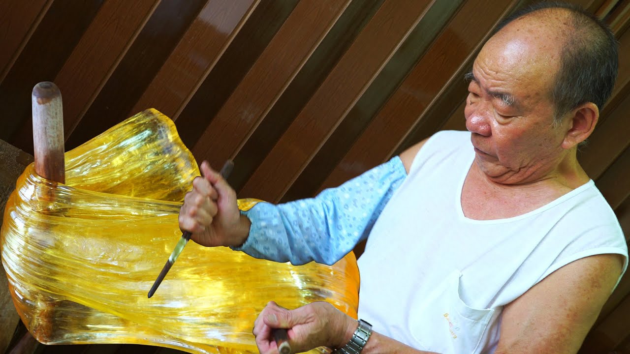白糖蔥拉糖技巧║Grandpa Handmade Candy Making Master║Taiwanese Street Food