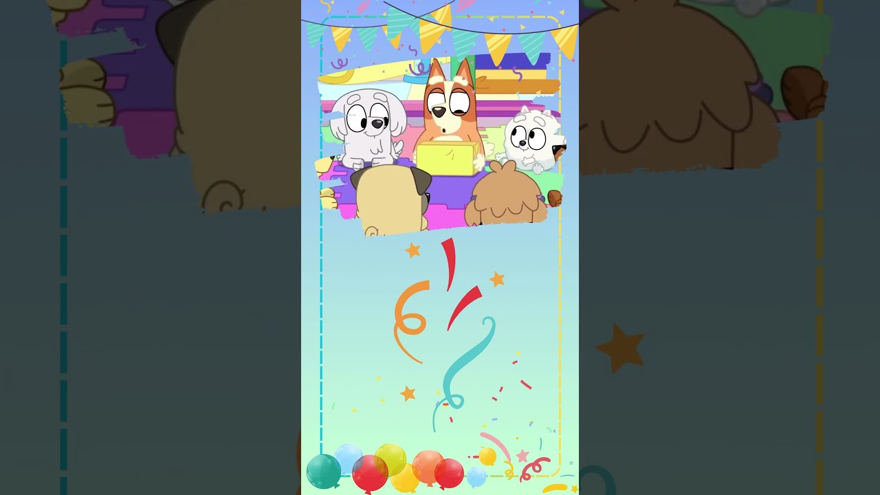 Editable Bluey Animated Birthday Invitation Video | Customizable Digital Invite