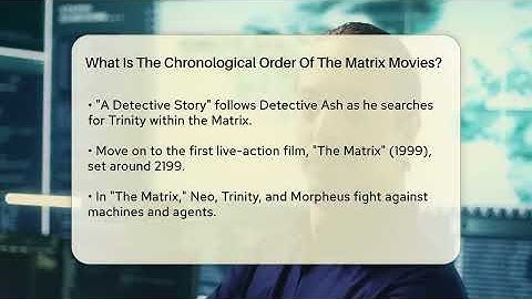 What Is The Chronological Order Of The Matrix Movies? - The Action Reel
