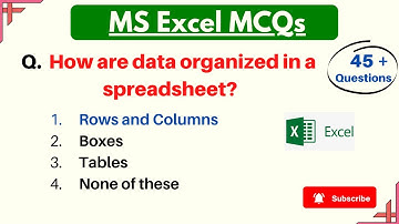45+ MS Excel MCQ Question and Answer | Microsoft Excel 2022