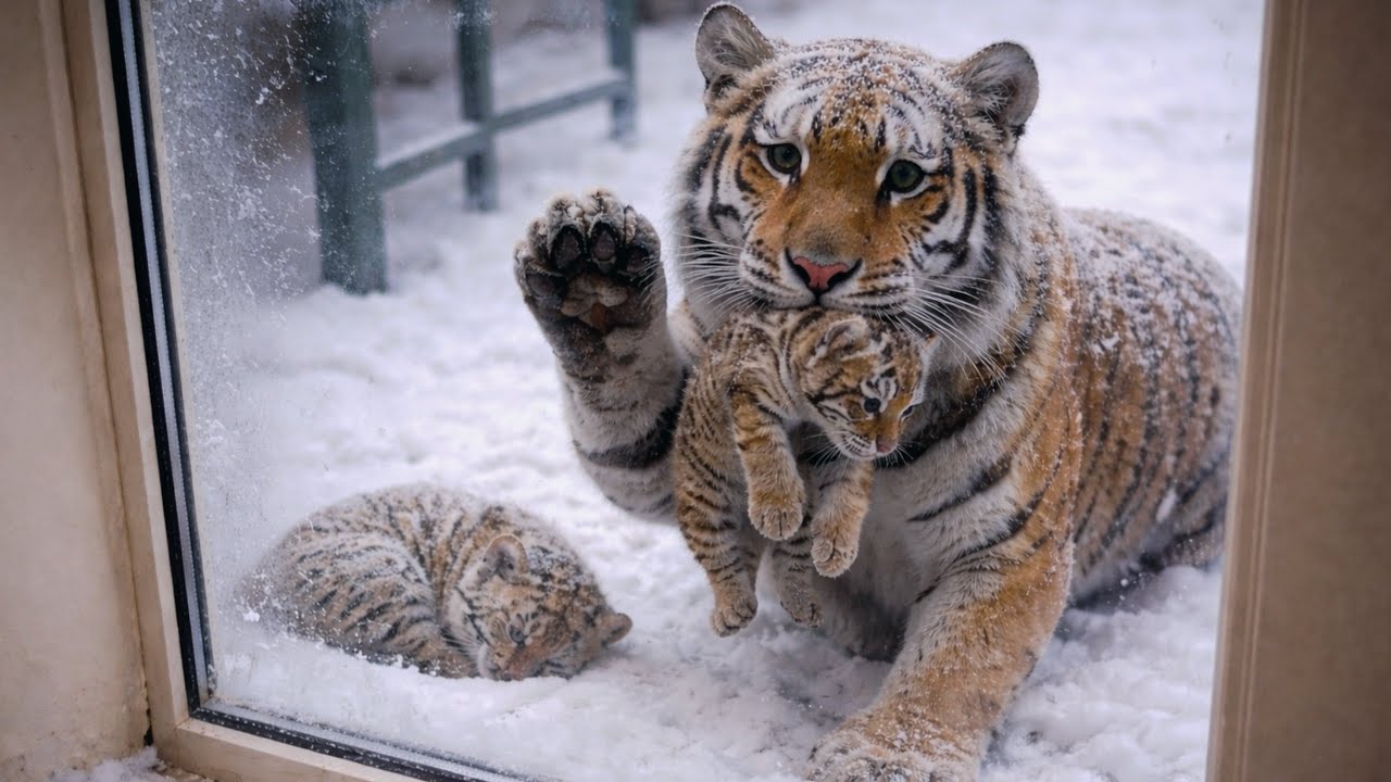 She saved a frozen mother tiger and her cubs — what they did next left her speechless. 😱