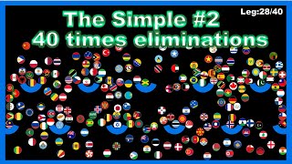 The simple #2 -40 times eliminations- ~200 countries marble race #24~ in Algodoo | Marble Factory