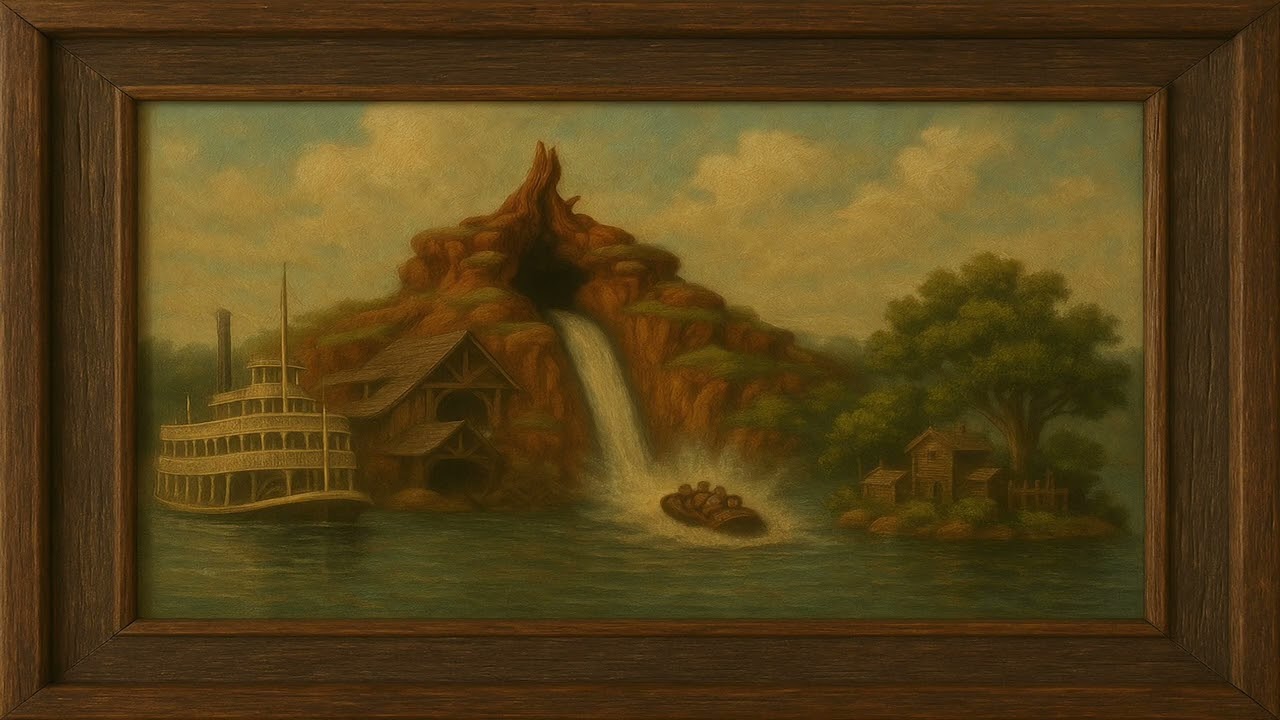 Splash Mountain & Tom Sawyer Island | 4K Disney Screensaver | Frame TV Digital Wall Art